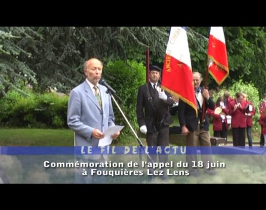 FIL de l'Actu-Commémoration du 18 juin à Fouquières-lez-Lens
