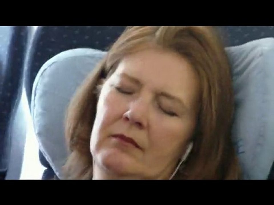 sleeping on the train
