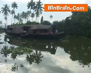 Boat travelling in Kumarakom