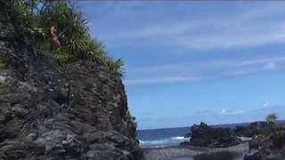 Micah LaCerte and Diana Chaloux Cliff Jumping in Hawaii