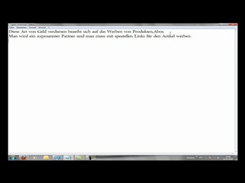 Online geld verdienen report (Teil 1/ von 2)