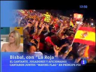 DAVID BISBAL CON LA ROJA TODOS CANTAN CON DAVID13-07-2010