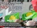 Periodistas italianos rechazan ley antiescuchas