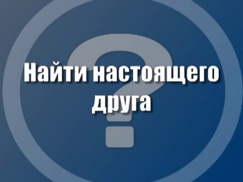 Найти настоящего друга
