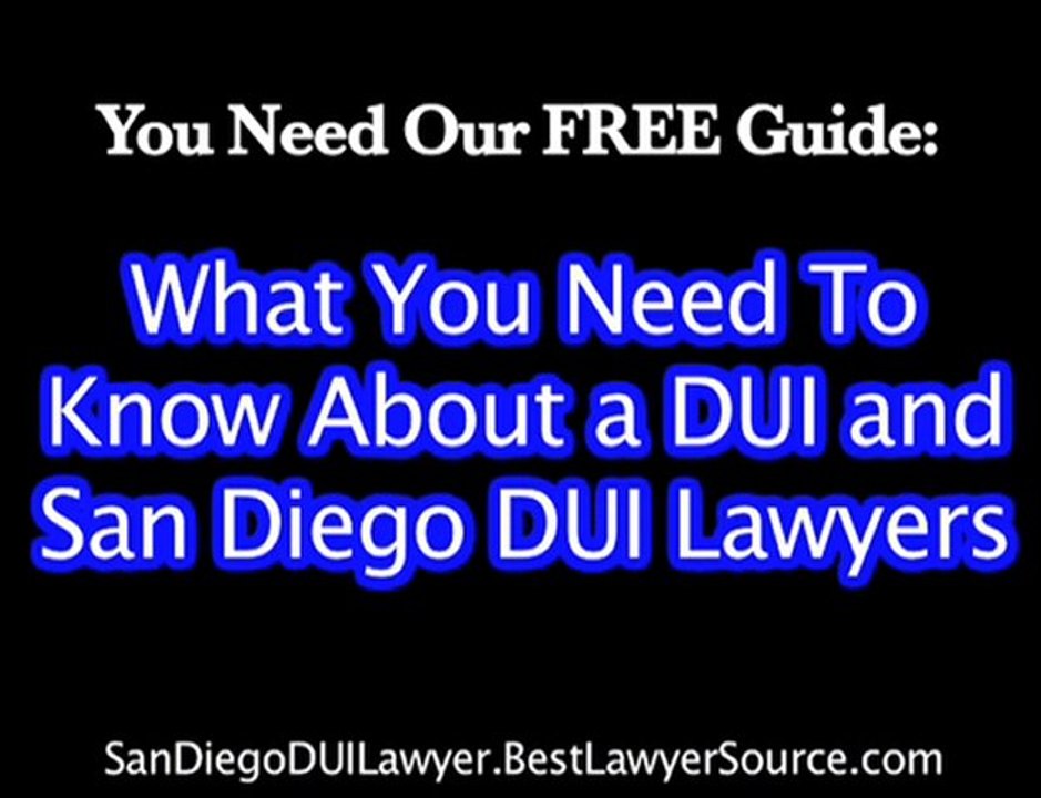 Best San Diego DUI Lawyer