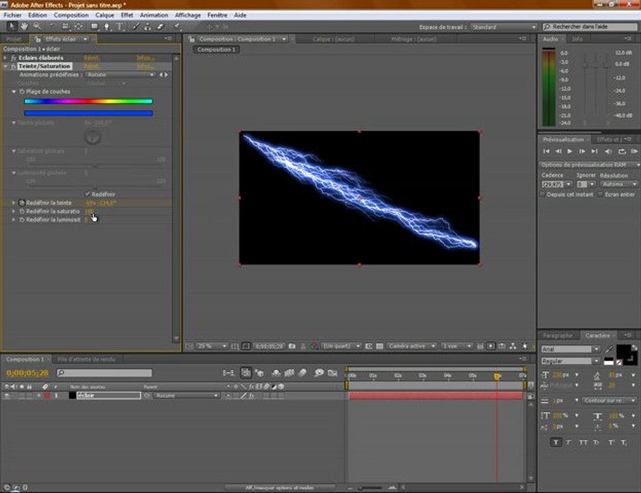 Tuto After Effects HD - Créer des éclairs - Vidéo Dailymotion