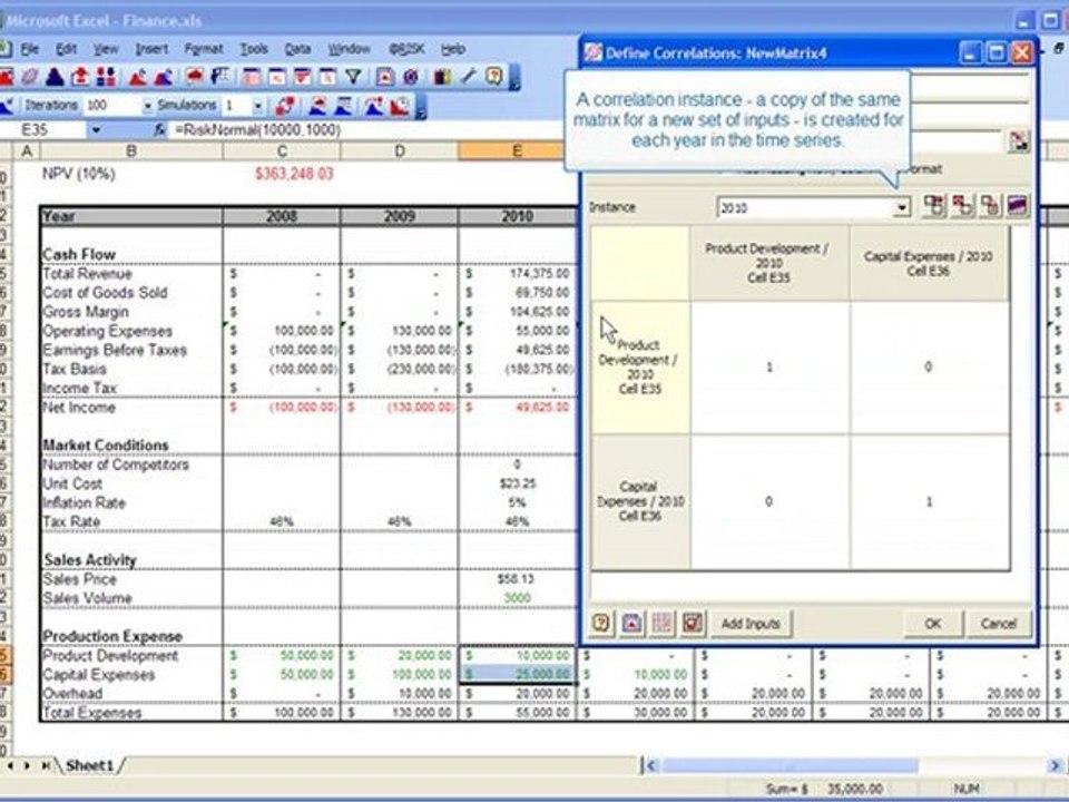 Palisade s risk correlated time series tutorial video dailymotion
