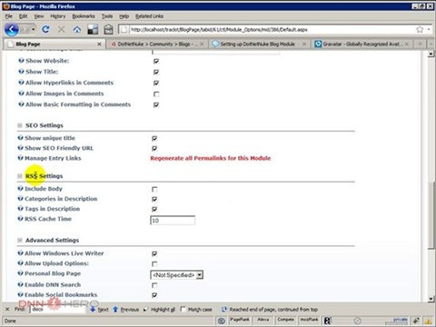DotNetNuke Tutorial, How to setup the Blog Module 4/4