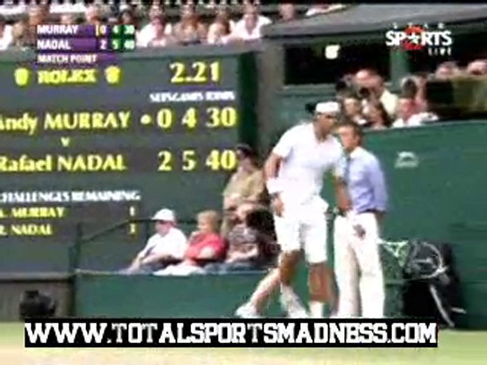 NADAL vs MURRAY final point video (WIMBLEDON 2010)