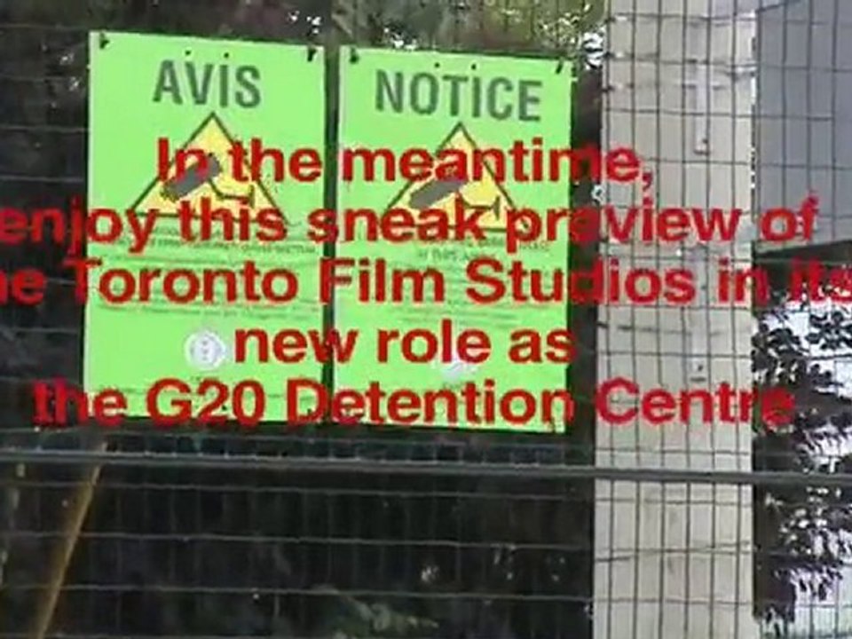 A Sneak Preview of the G20 Detention Centre