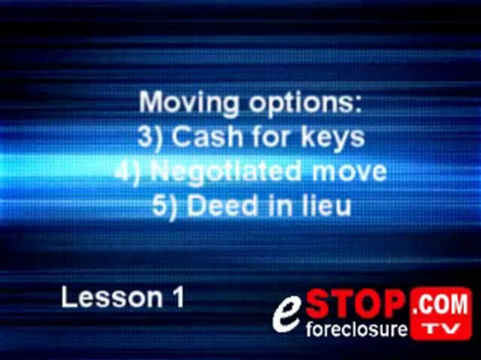 My stop forclosure options... (part 3 of 3)