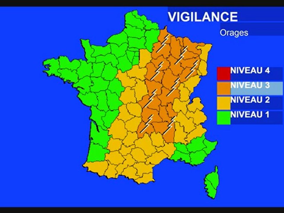 Météo 4 juillet 2010: Vigilance orages