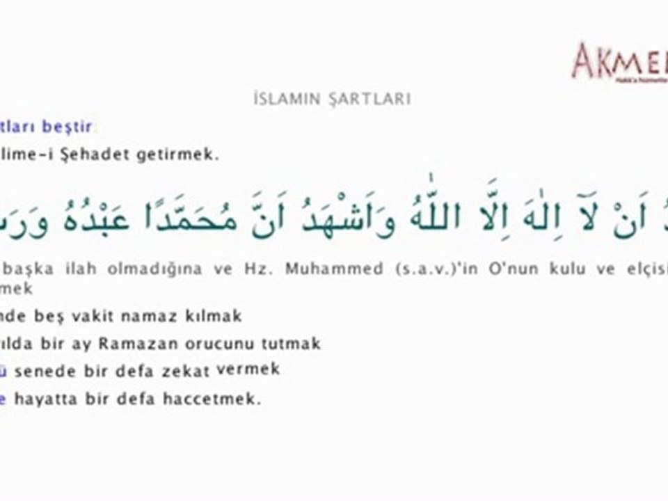 İslamın Şartları