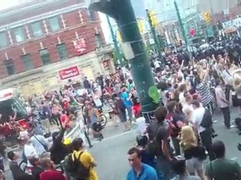 G20 Riot Cops Herding Protesters at Queen Spadina