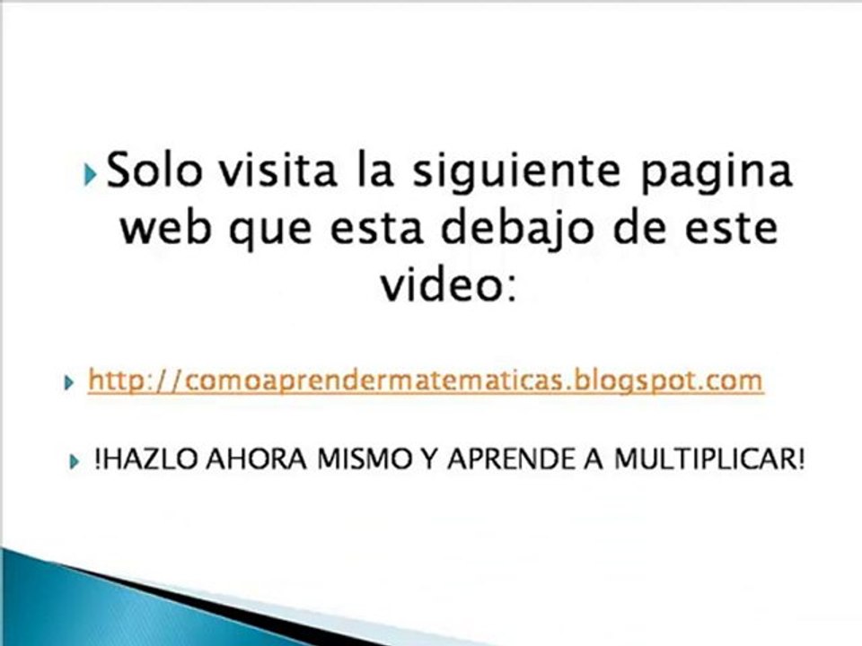 APRENDER A MULTIPLICAR CON VIDEOS