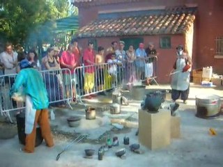 Cuisson Raku au 4 ième Festival de l'Etang d'Art.