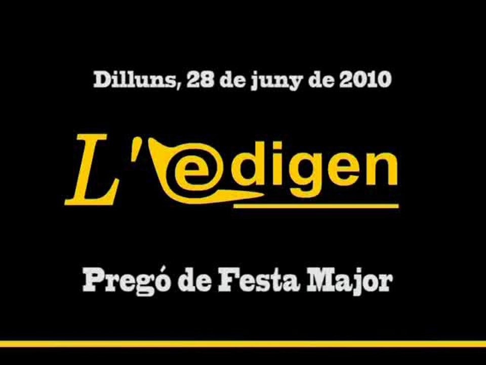 Prego de Festa Major de Tossa