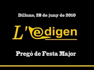 Prego de Festa Major de Tossa