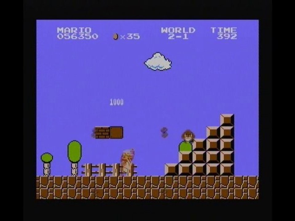 video test retro: saga mario: super mario bros nes