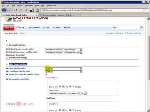 DotNetNuke Tutorial, Review, mobiNuke Mobile Friendly Module