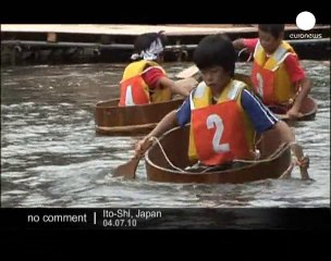 Wooden tub race in Japan - no comment