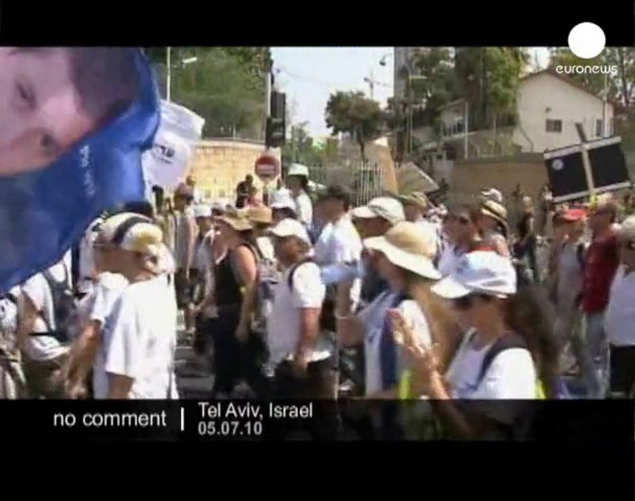 Israel: Gilad Shalit march  in Tel Aviv - no comment