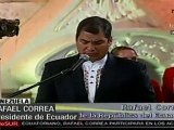Destaca Correa actos revolucionarios de Manuela Sáenz