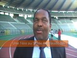 Bertin Mampaka au stade Roi Baudouin pour Kim et Serena