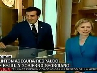 Clinton asegura respaldo de EE.UU. a gobierno georgiano