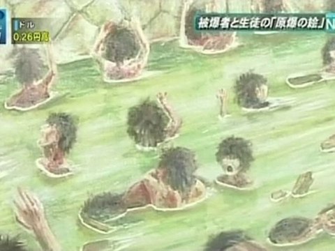 被爆者と生徒の「原爆の絵」