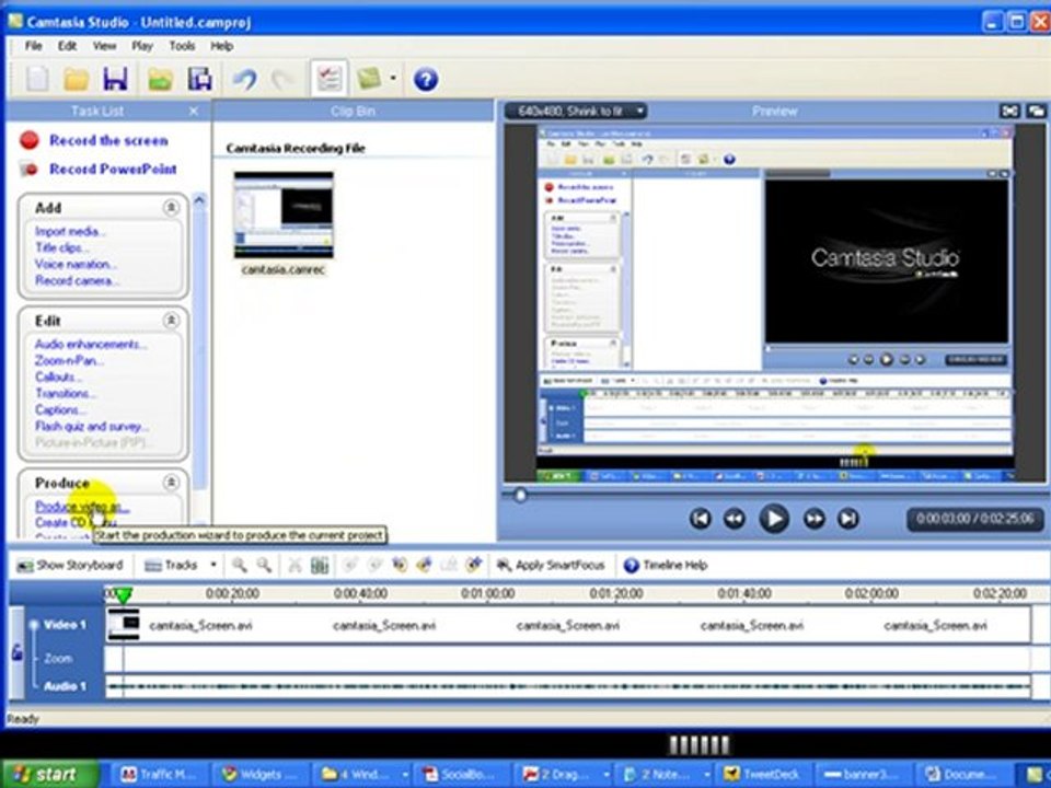 Camtasia Video Capture Tutorial #2