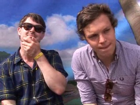 Friendly Fires backstage at Wireless festival 2010