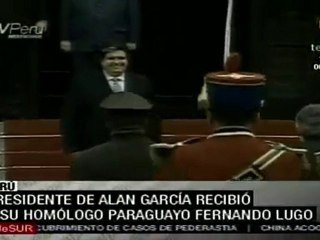 Alan García recibe a Fernando Lugo en Lima