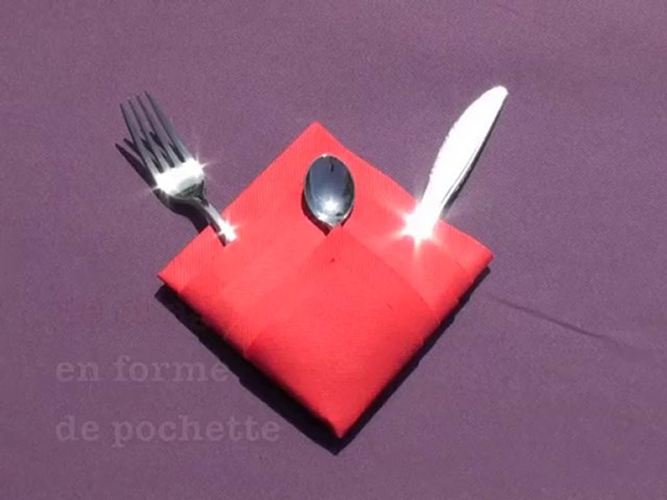 Pliage en "pochette à couverts"