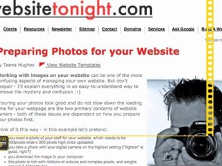 Preparing Images for your Website by Teena Hughes