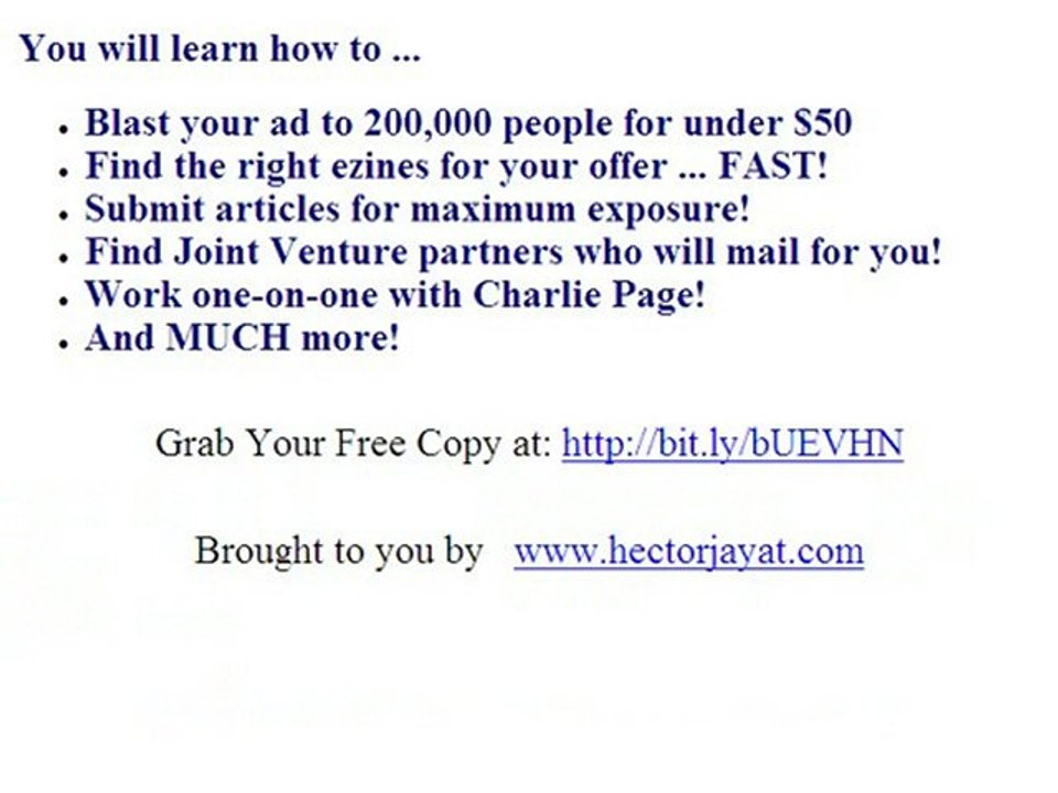 ezine traffic formula