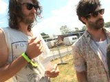 Foals backstage at Glastonbury 2010