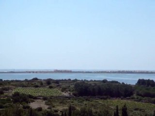 Huitres de Leucate et villages naturiste au loin : aphrodite