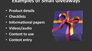 Email List Building Tip: Use Easy Giveaways