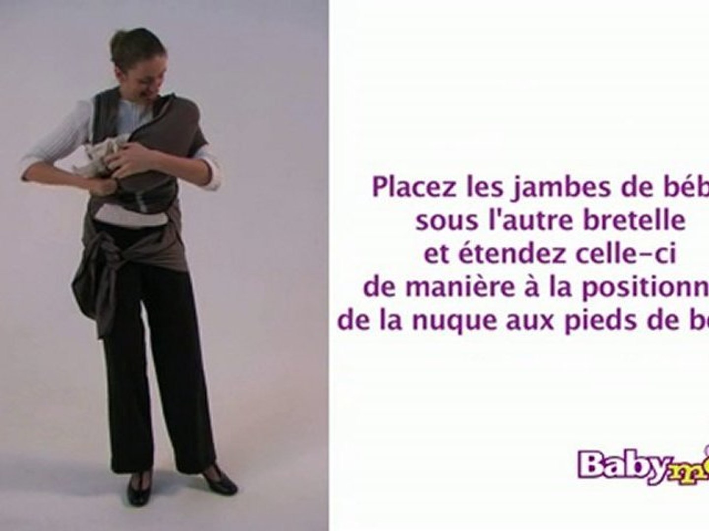 Portage en berceau avec le porte b b charpe Babymoov