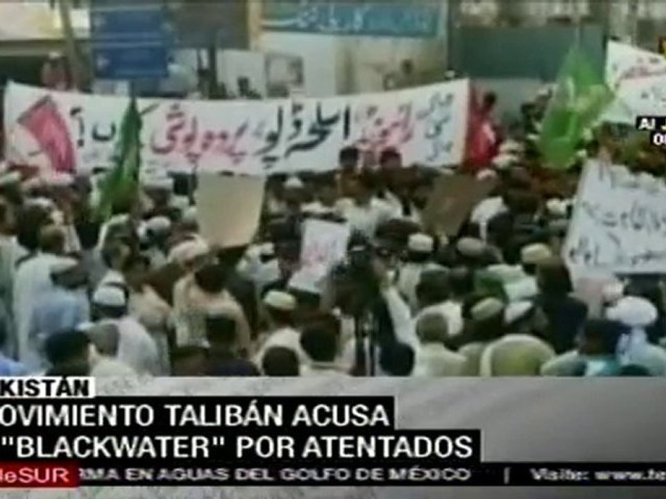 Movimiento talibán acusa a Blackwater por atentados