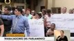 Protesta en el Concejo Legislativo por pagos pendientes