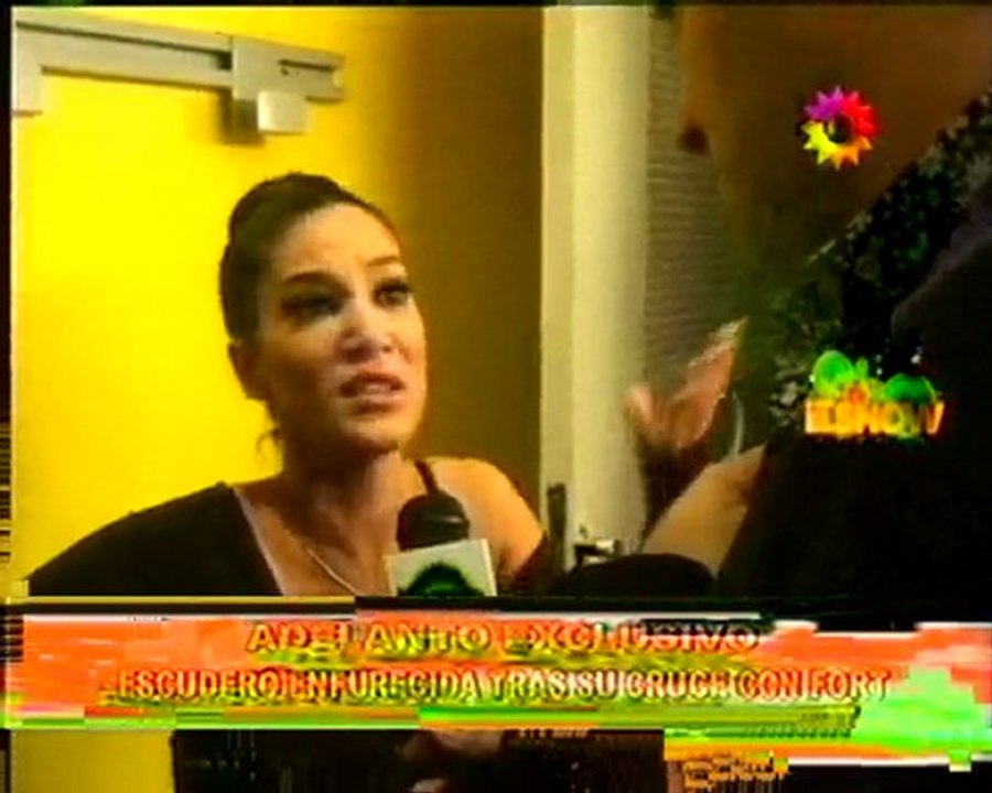 Silvina Escudero despues de la discucion con Ricardo Fort
