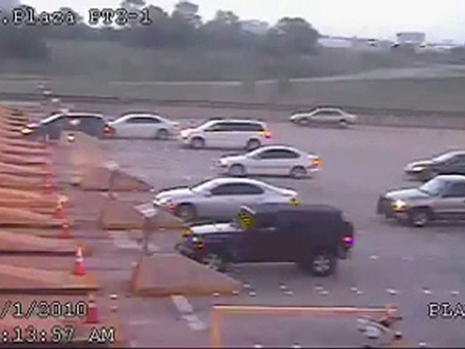 Fail  DUI Woman Uses Barricade as a Ramp to Fly Over Tolls