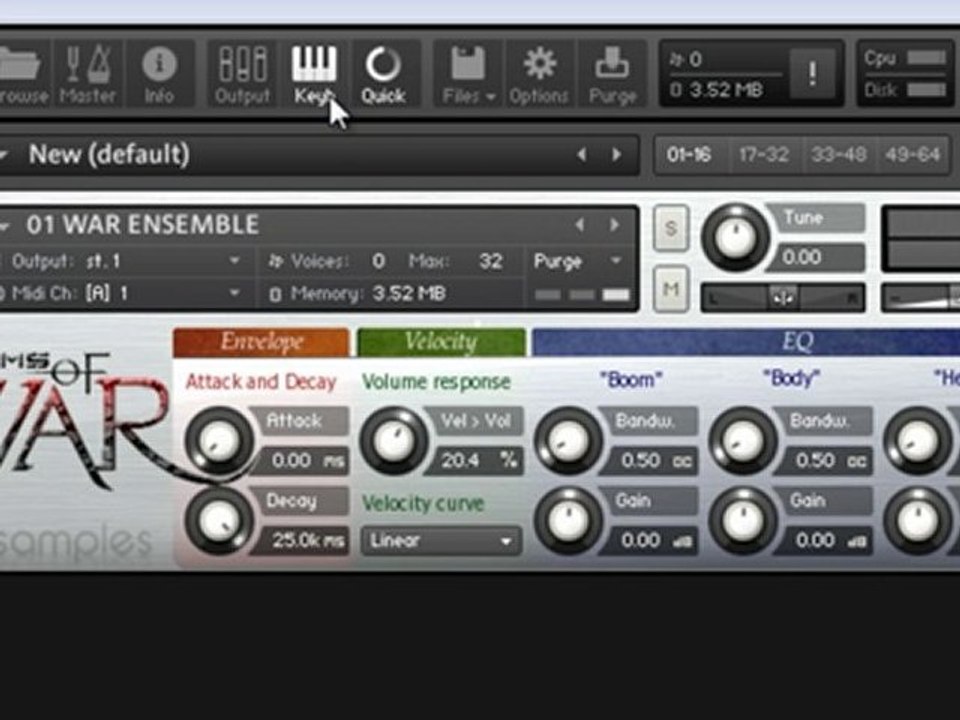 Epic drum sounds in Drums of War from Cinesamples