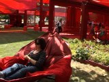 French architect turns London park red