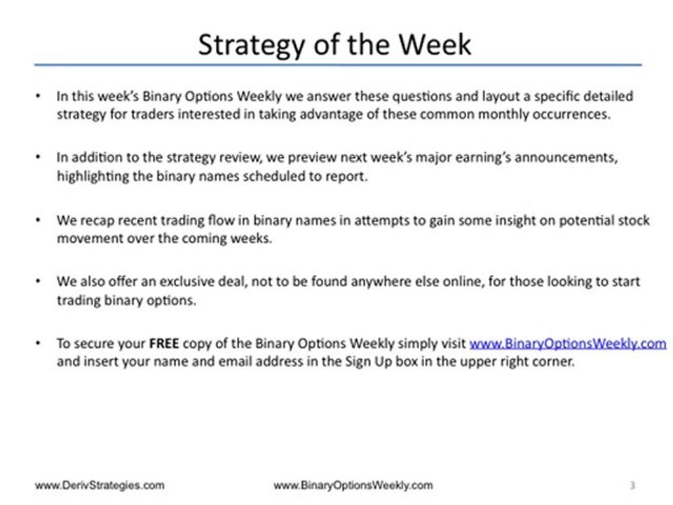 Binary Options Weekly: Expiration Strategy Pt. 2