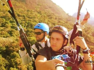 (HD) Voo Duplo de Parapente no Rio :: Praia do Pepino :: Ped