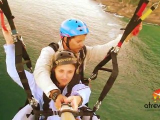 (HD) Voo Duplo de Parapente no Rio :: Praia do Pepino