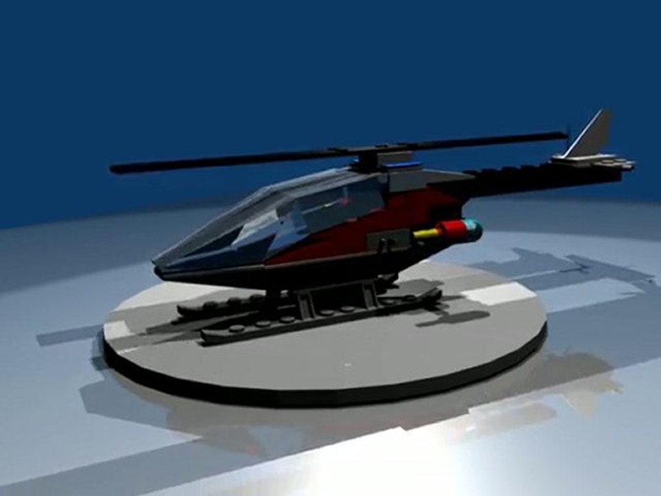 Rendu-3D Helico Lego avec le logiciel Blender